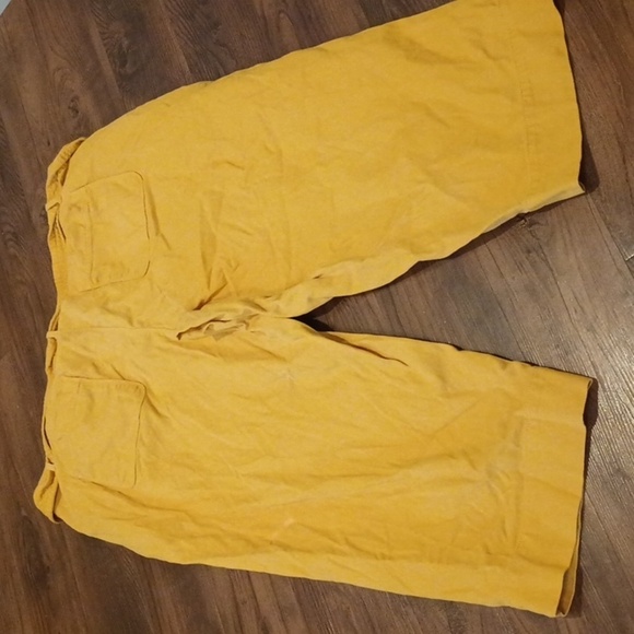 The Loft Plus Yellow Belted Cropped Straight Leg Trousers A33 - Picture 6 of 6